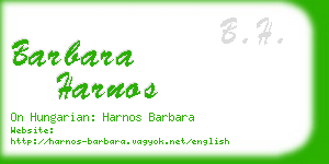 barbara harnos business card